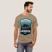 Berghütte Bangor Maine Oversified T-Shirt (Vorne ganz)