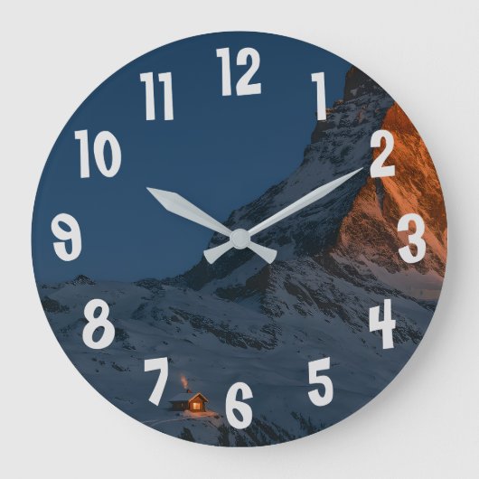 Berghütte Große Wanduhr (Vorderseite)