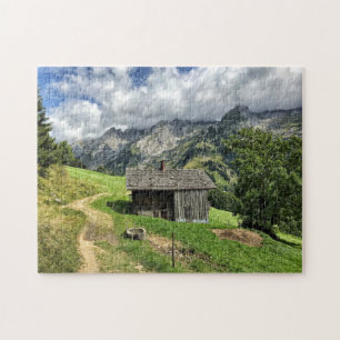 Berghütte, Les Aravis, Französische Alpen Puzzle