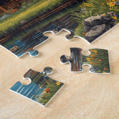 Berghütte Morgenstille Puzzle (Seite)
