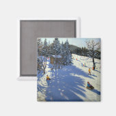 Berghütte Morzine Magnet (Vorderseite/Rückseite)