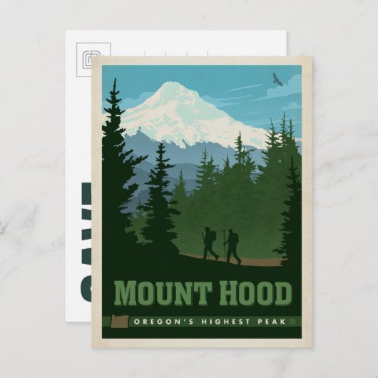 Berghütte oder ankündigungspostkarte (Vorne/Hinten)