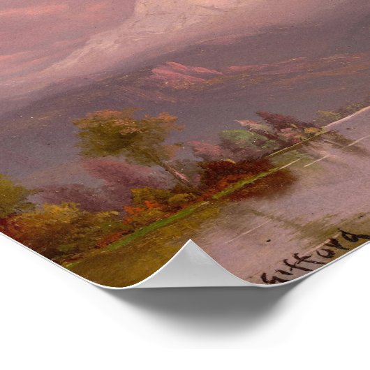 Berghütte oder | Sanford Robinson Gifford Poster (Ecke)