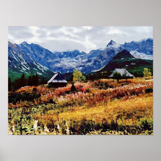 Berghütte Poster (Vorne)