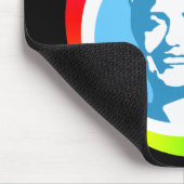 Berghütte. Regenbogenblasen. Mousepad (Ecke)