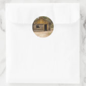 Berghütte Runder Aufkleber (Tasche)