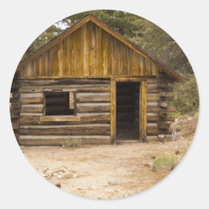 Berghütte Runder Aufkleber
