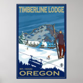 Berghütte, Skiposter Oregon - Timberline Lodge Poster (Vorne)