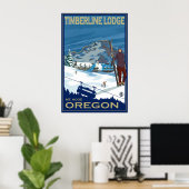 Berghütte, Skiposter Oregon - Timberline Lodge Poster (Heimbüro)