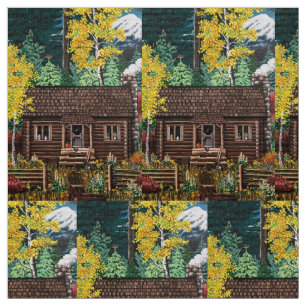 Berghütte Stoff