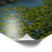 Berghütte und Landschaftliche Seenlandschaft Fotodruck (Ecke)