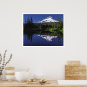 Berghütte und Reflektion, Oregon Poster (Küche)