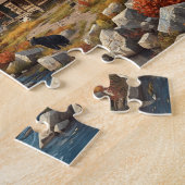 Berghüttenbären Herbstbach Szene Puzzle (Seite)