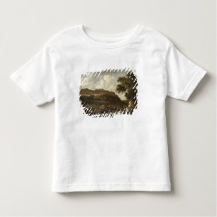Bergige bewaldete Landschaft mit einem Strom Kleinkind T-shirt