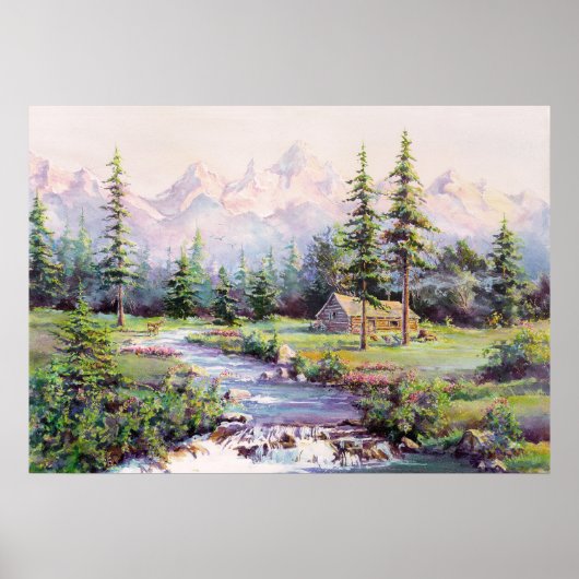 BERGKABIN VON SHARON SHARPE POSTER (Vorne)