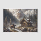 Bergkabine Decoupage Seidenpapier (Vorderseite)