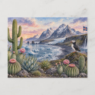 Bergkaktus Botanische Kakteen Postkarte