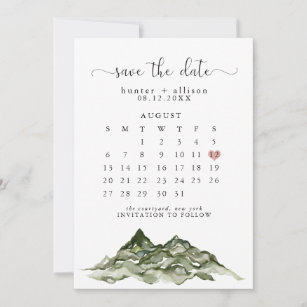 Bergkalender Save the Date Einladung