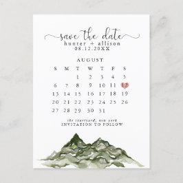 Bergkalender Save the Date Postkarte