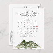 Bergkalender Save the Date Postkarte (Vorne/Hinten)
