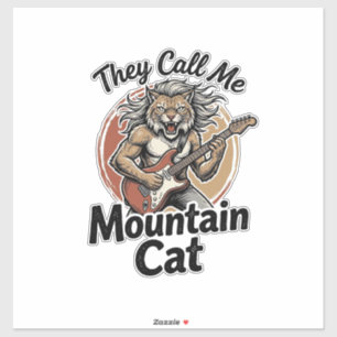 Bergkatze Vintage Gravur Fels Grafik T-Shirt_1 Aufkleber