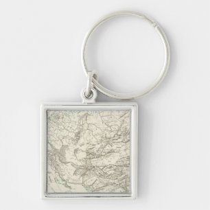 Bergketten in Asien und Europa Schlüsselanhänger