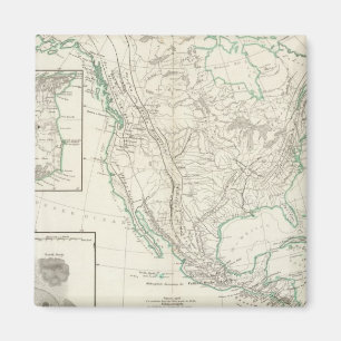 Bergketten in Nordamerika Magnet