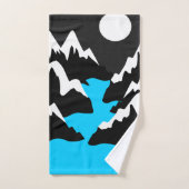 Bergketten mit fließender Flussmündung Badhandtuch Set (Handtuch)