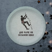 Bergketten-Skalierungsfelge - Ihr Text auf Pappteller