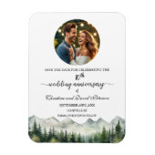 Bergkiefer 10 Hochzeitstag Save the Date Magnet (Vertikal)
