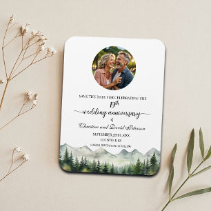 Bergkiefer 19. Hochzeitstag Save-the-Date Magnet