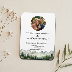 Bergkiefer 20 Hochzeitstag Save the Date Magnet