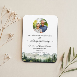 Bergkiefer 66 Hochzeitstag Save the Date Magnet