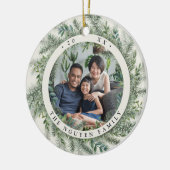 Bergkiefer Personalisiertes Foto Keramik Ornament (Links)