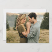 Bergkiefer Zwei Fotos Save the Date Einladung (Rückseite)