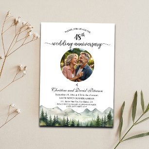 Bergkiefern 48. Hochzeitstag Foto Einladung