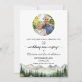 Bergkiefern 53 Foto zum Hochzeitstag Save The Date (Vorderseite)