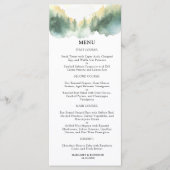 Bergkiefern Boho Rustikale Hochzeit Menükarte (Vorderseite)