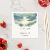 Bergkiefern Boho Rustikale Hochzeitspapier Serviette (Beispiel)