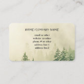 Bergkiefern Kunsteiskarte Foto Kunst Visitenkarte (Rückseite)