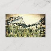 Bergkiefern Kunsteiskarte Foto Kunst Visitenkarte (Rückseite)