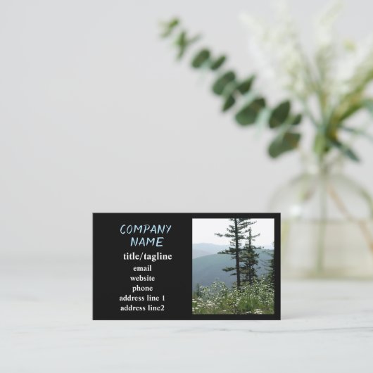 Bergkiefern Landschaftsfotografie Visitenkarte (Stehend Vorderseite)