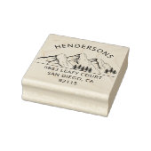 Bergkiefern Moderne Rustikale Rücksendeadresse Gummistempel (Stempel)