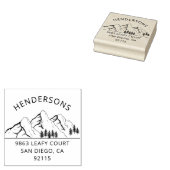 Bergkiefern Moderne Rustikale Rücksendeadresse Gummistempel (Stempel)