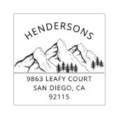 Bergkiefern Moderne Rustikale Rücksendeadresse Gummistempel (Prägung)