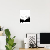 Bergkiefern-Silhouette Poster (Heimbüro)
