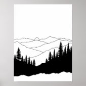 Bergkiefern-Silhouette Poster (Vorne)