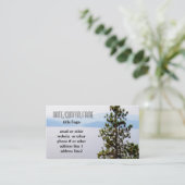 Bergkiefern Visitenkarten Foto Kunst Visitenkarte (Stehend Vorderseite)