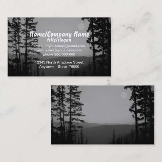 Bergkiefern Visitenkartenfotografie Kunst Visitenkarte (Vorne/Hinten)