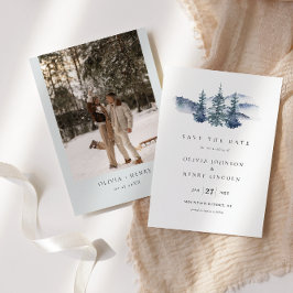Bergkiefernbaum-Foto Save the Date Karte